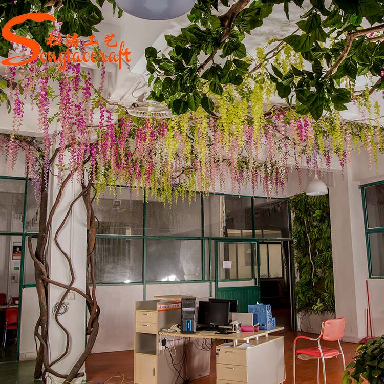 仿真植物吊顶和墙面空间装饰的魅力